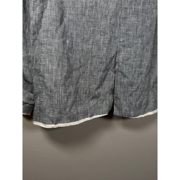 Anny Jacobson Lagenlook Micro Houndstooth Linen Blazer size M - Picture 3 of 10